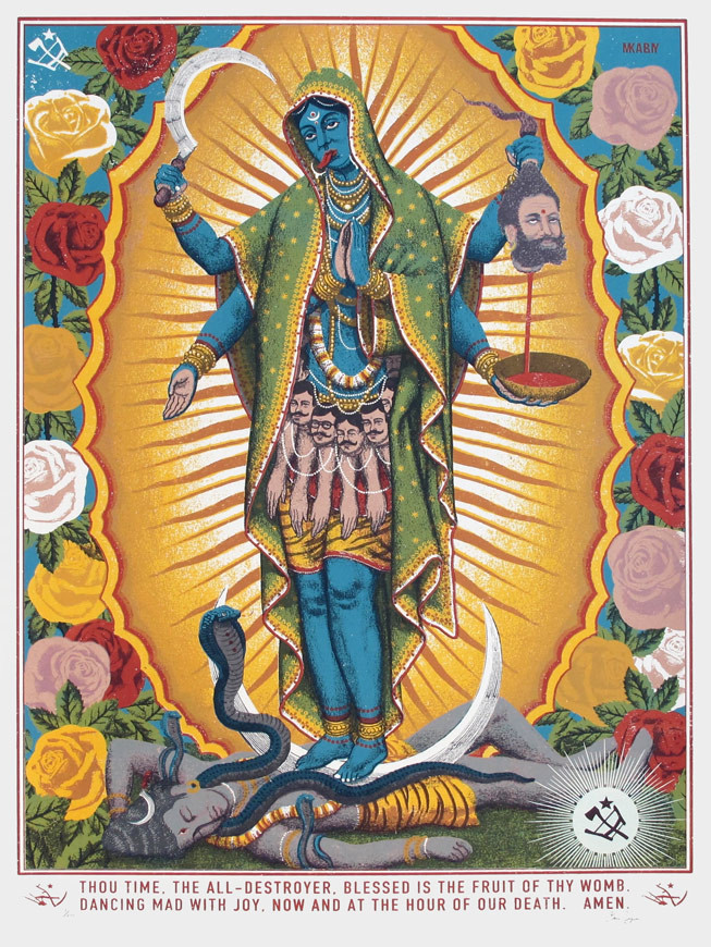 Mary Kali Screen Print by Ravi Zupa