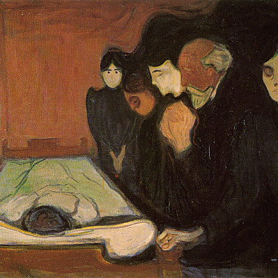 By The Death Bed by Edvard Munch